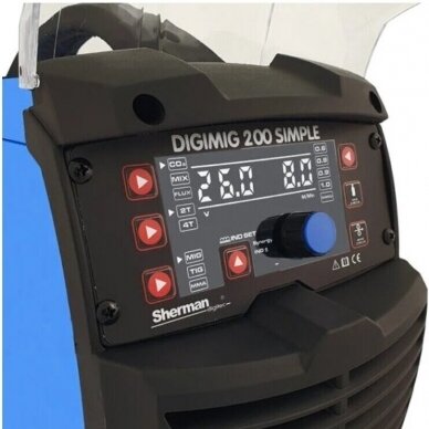 Sherman DIGIMIG 200 SIMPLE 230V sinerginis suvirinimo aparatas, 200A 1